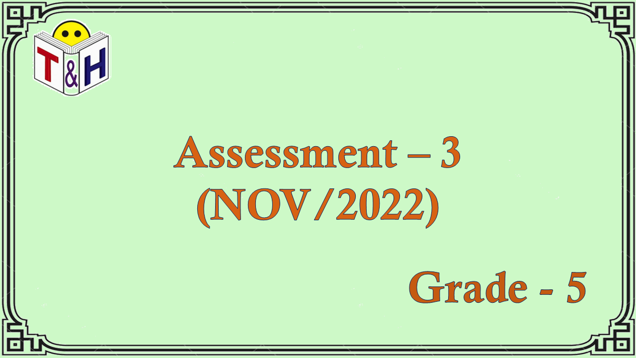 G-5 Assessment-3 (NOV/22)