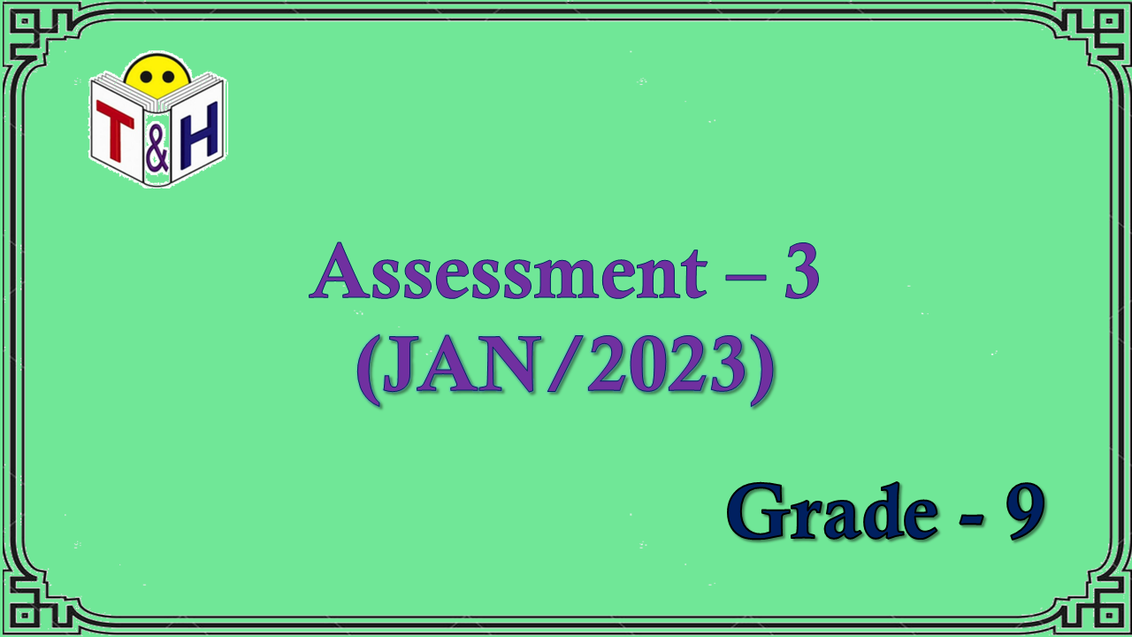 G-9 Assessment-3 (JAN-23)