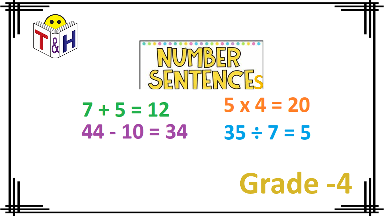 Complete the Addition, Subtraction, Multiplication and Division Sentences